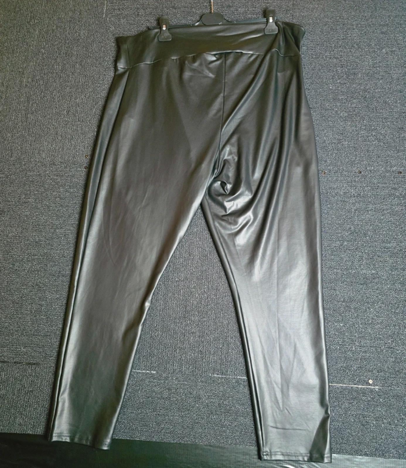 Live Unlimited Black Faux Leather Leggings Size UK 28 High Waist PVC Look