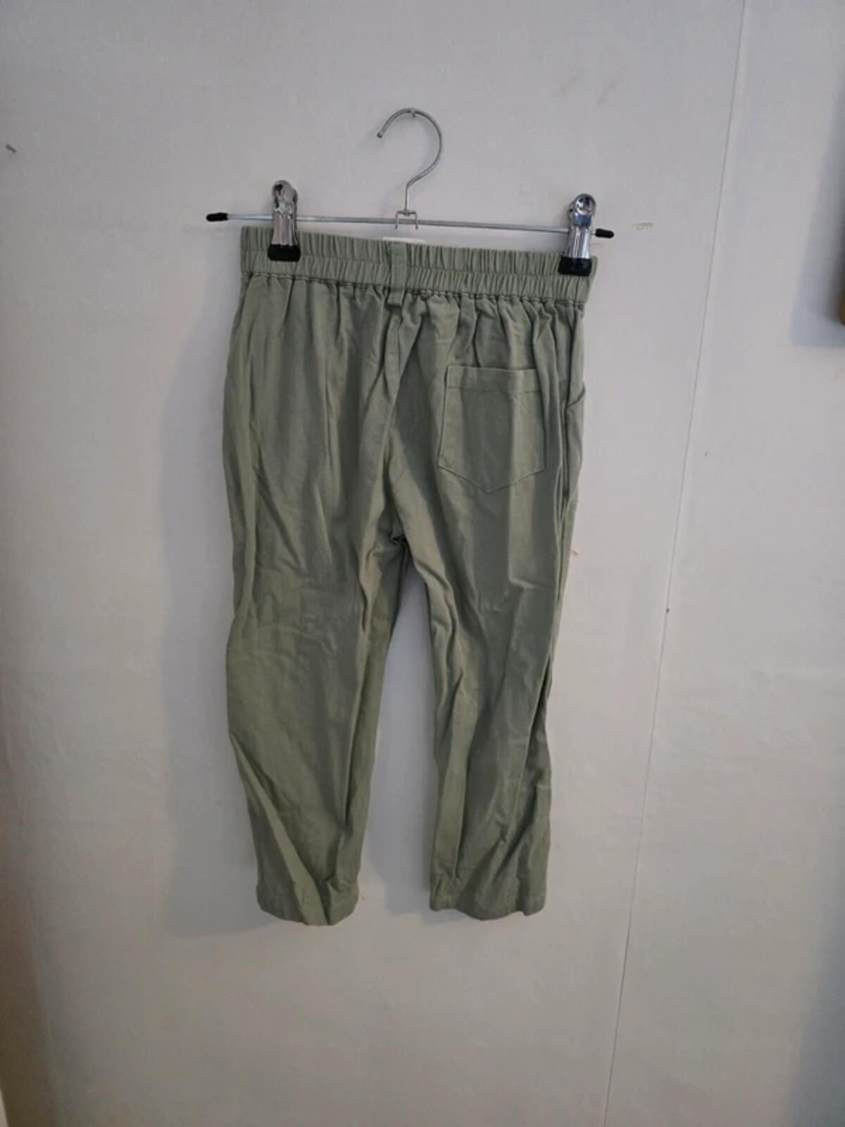 Girls Light Green Slim Leg Chino Trousers Age 4 Years