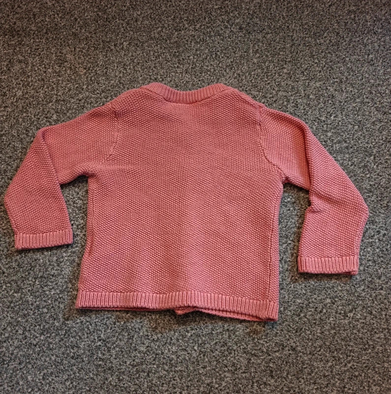 Lupilu Baby Girls Pink Knitted Button-Up Cardigan 6–12 Months