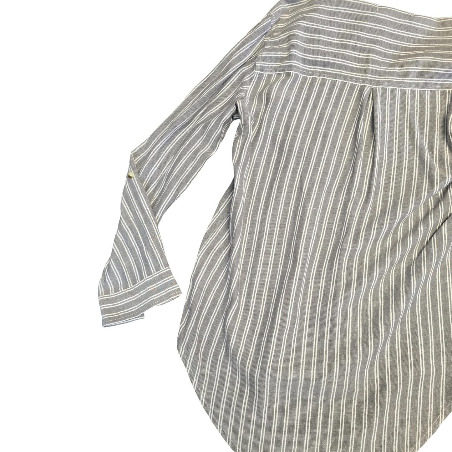 Primark Grey & White Striped Shirt Causal Size 10