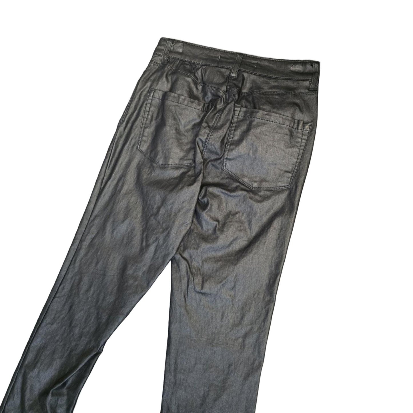 Next Skinny Faux Leather High-Waist Trousers Size 6 Reg