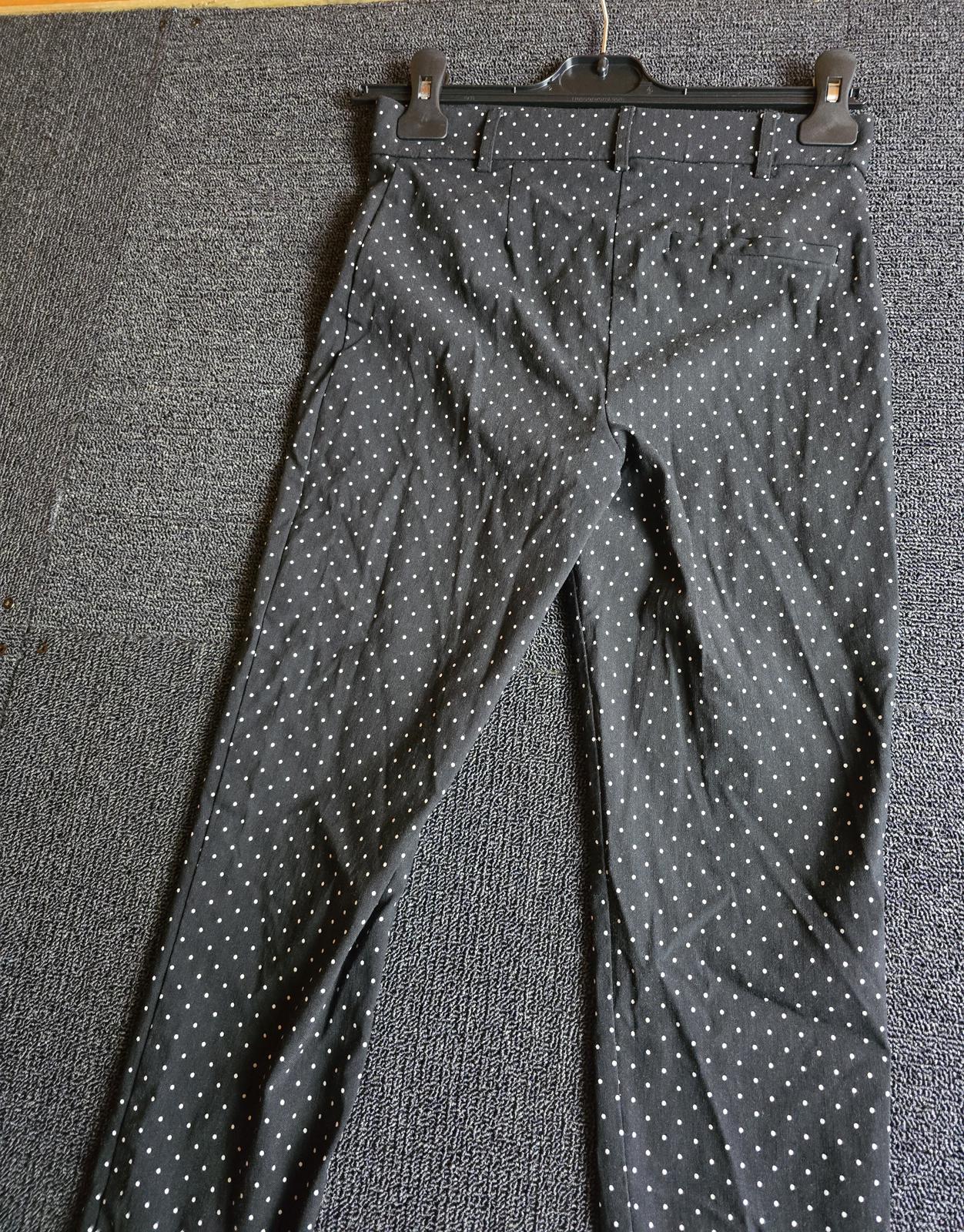 Primark Skinny Trousers Black Polka Dot Size 8 Stretch