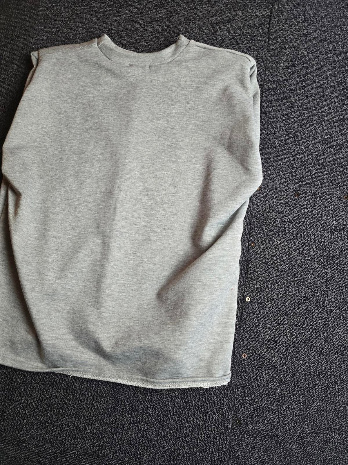 Boohoo Grey Sleeveless Jumper Shoulder Pads Oversized Size 8