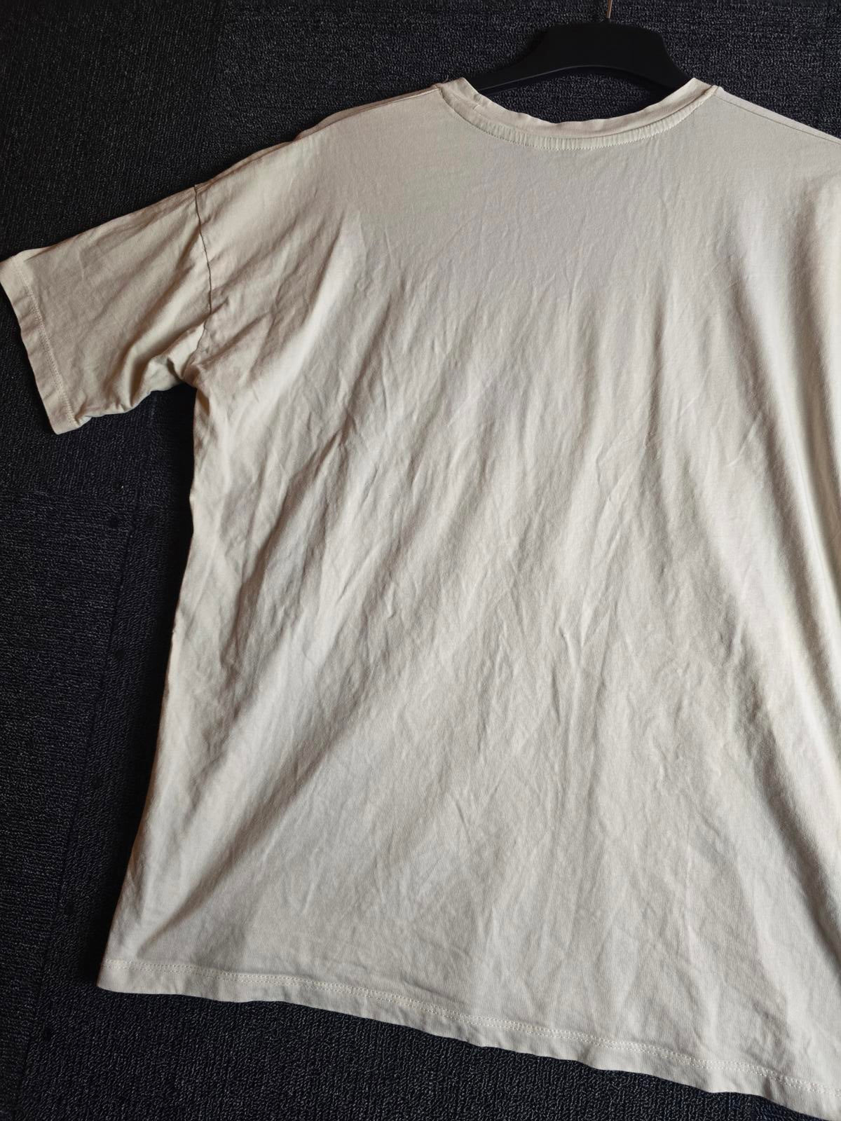 Pep & Co Beige Oversized T-Shirt Embroidered Front Size 16–18