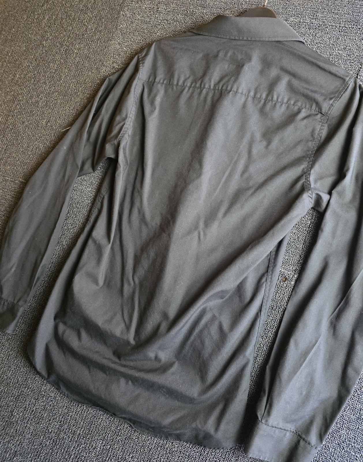 Peacocks Men’s Black Slim Fit Shirt 14.5" Collared Work Shirt