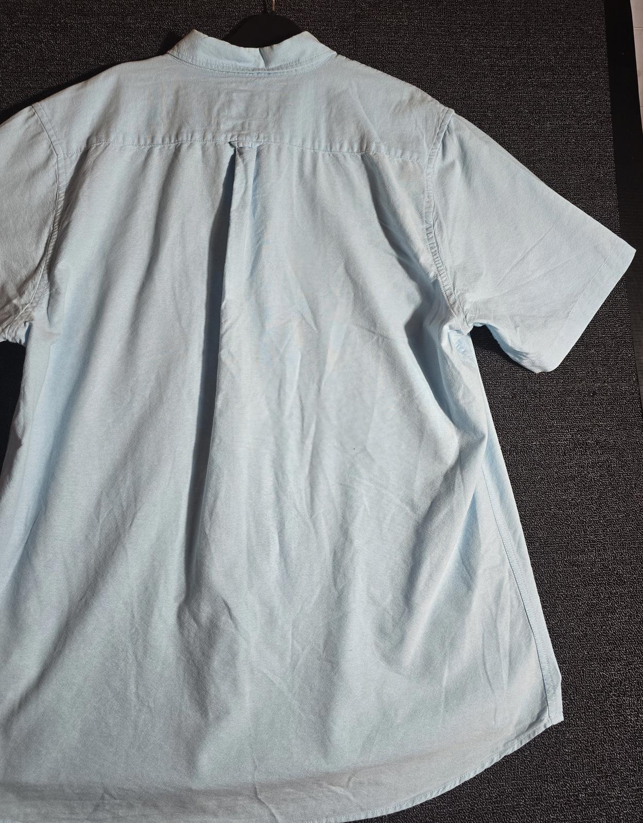 Primark Men’s Turquoise Short Sleeve Shirt Size 2XL Button Down Lightweight Cotton