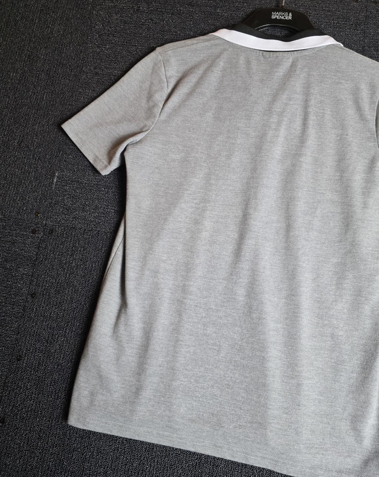 Grey Polo Shirt Age 14-15years 1/4 Zip Causal Closure Boys