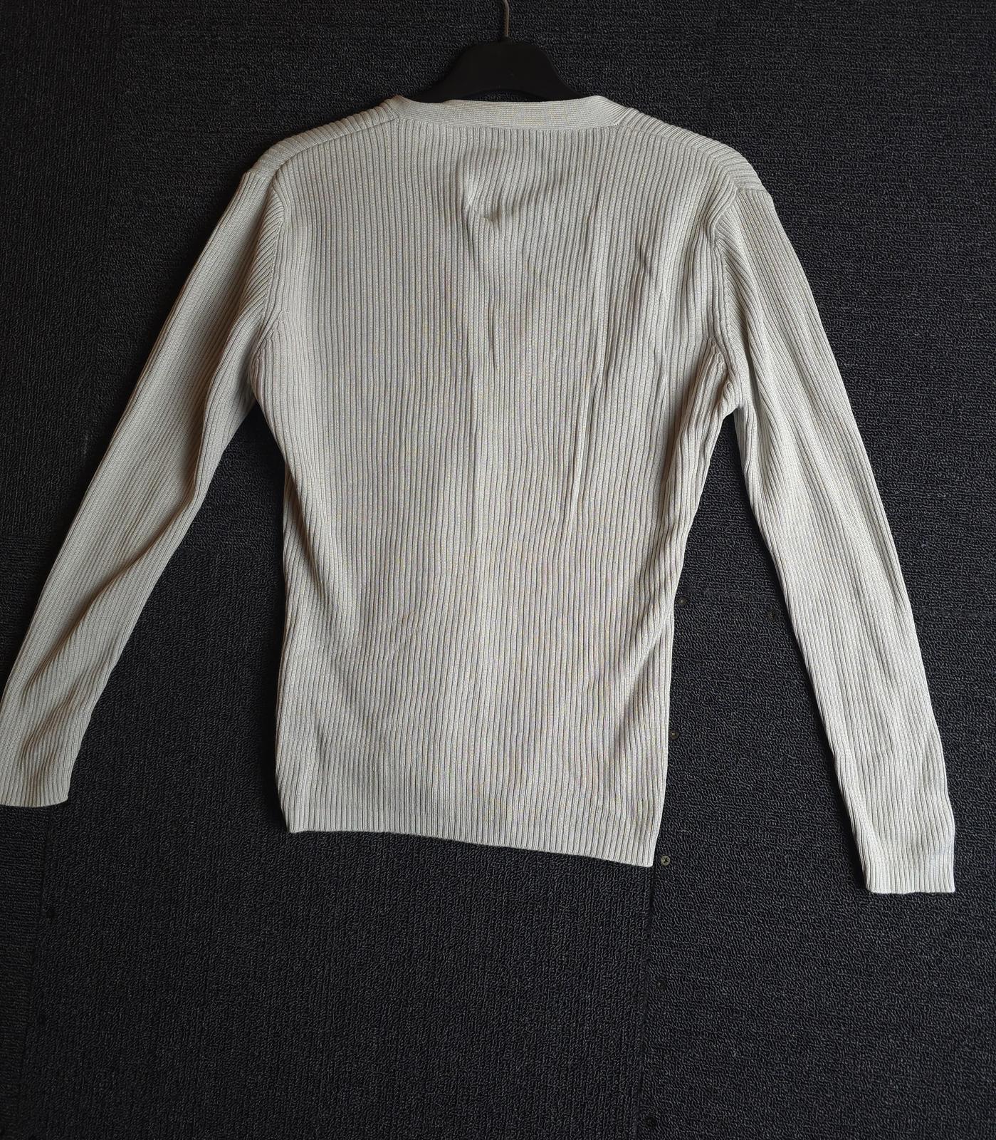 Oasis Cardigan Cream Size 12 Ribbed Button-Up
