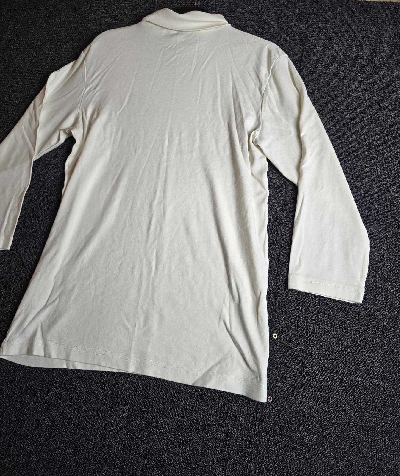 Cotton Traders Turtleneck Top Cream Size 18/20 Stretch Bodycon