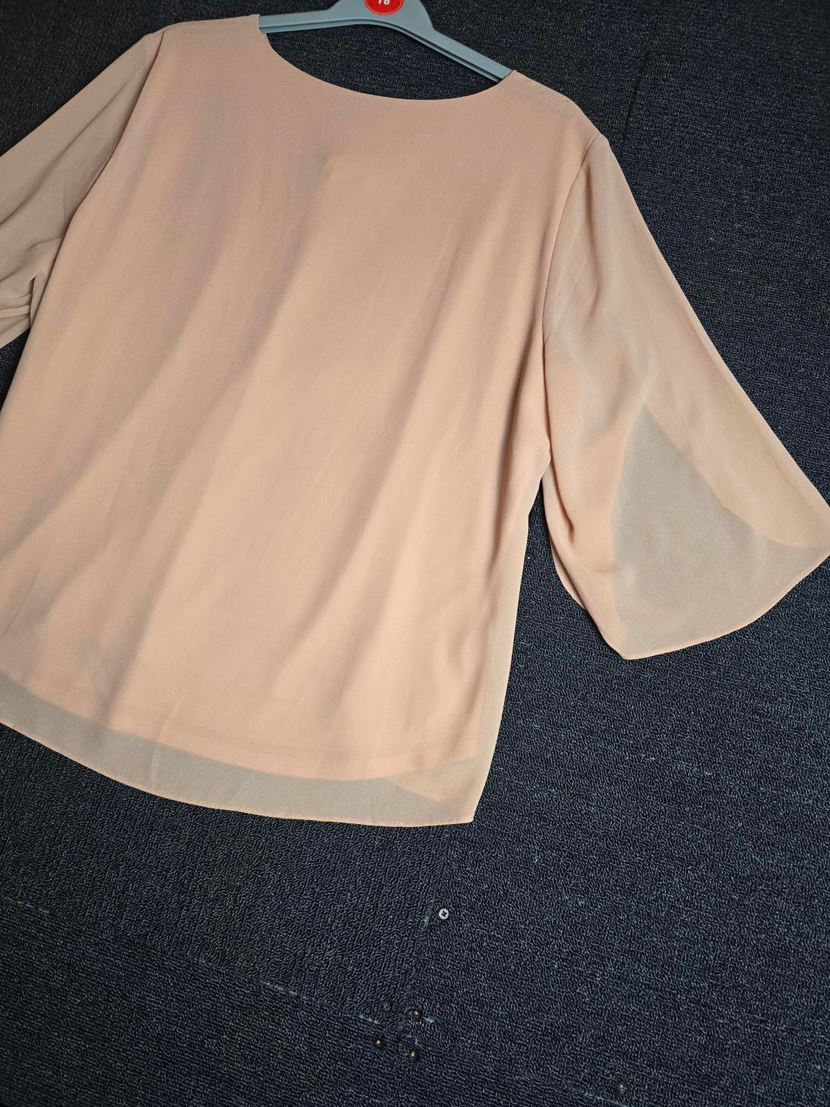 Grace Karin Coral Blouse 2XL Size 18/20 Work