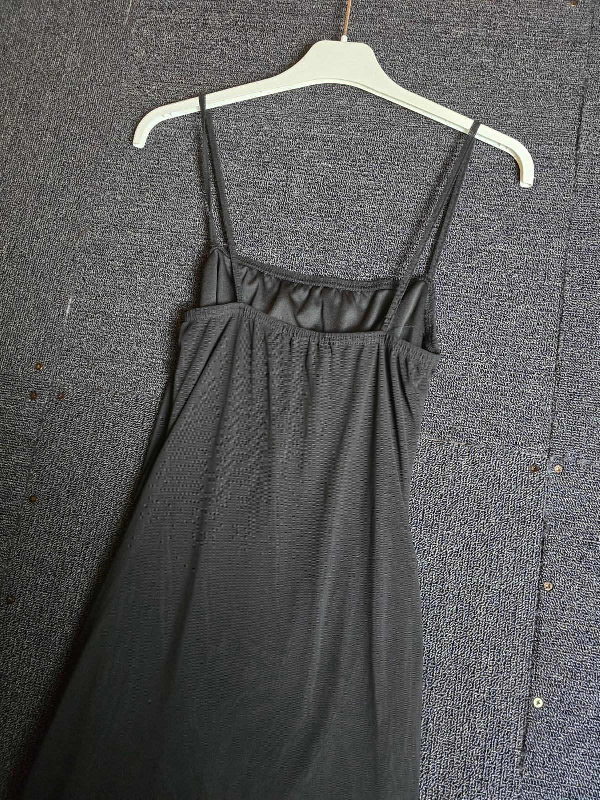 Femmeluxe Black Ruched Bodycon Mini Dress Size 12 Sheer Detail