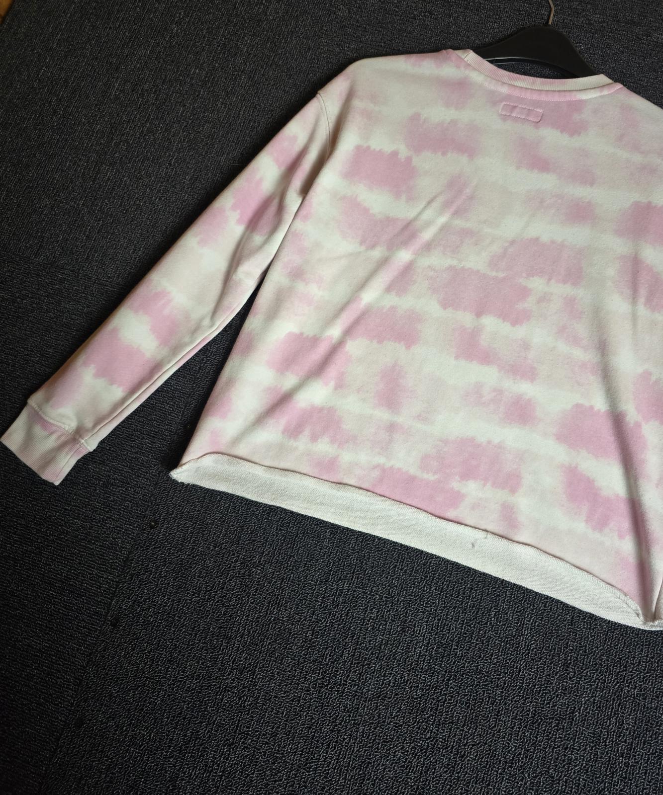 Primark Girls White & Pink Tie-Dye Jumper Size 11-12 Years