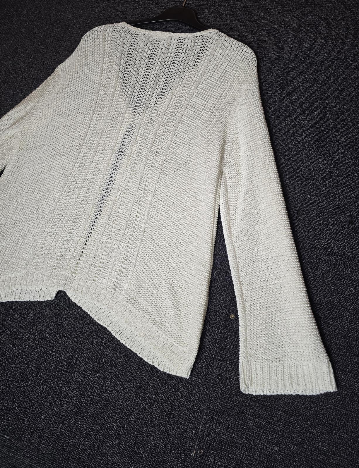 Ethel Austin White Cardigan Size 18 suit 16/18 Crochet Design