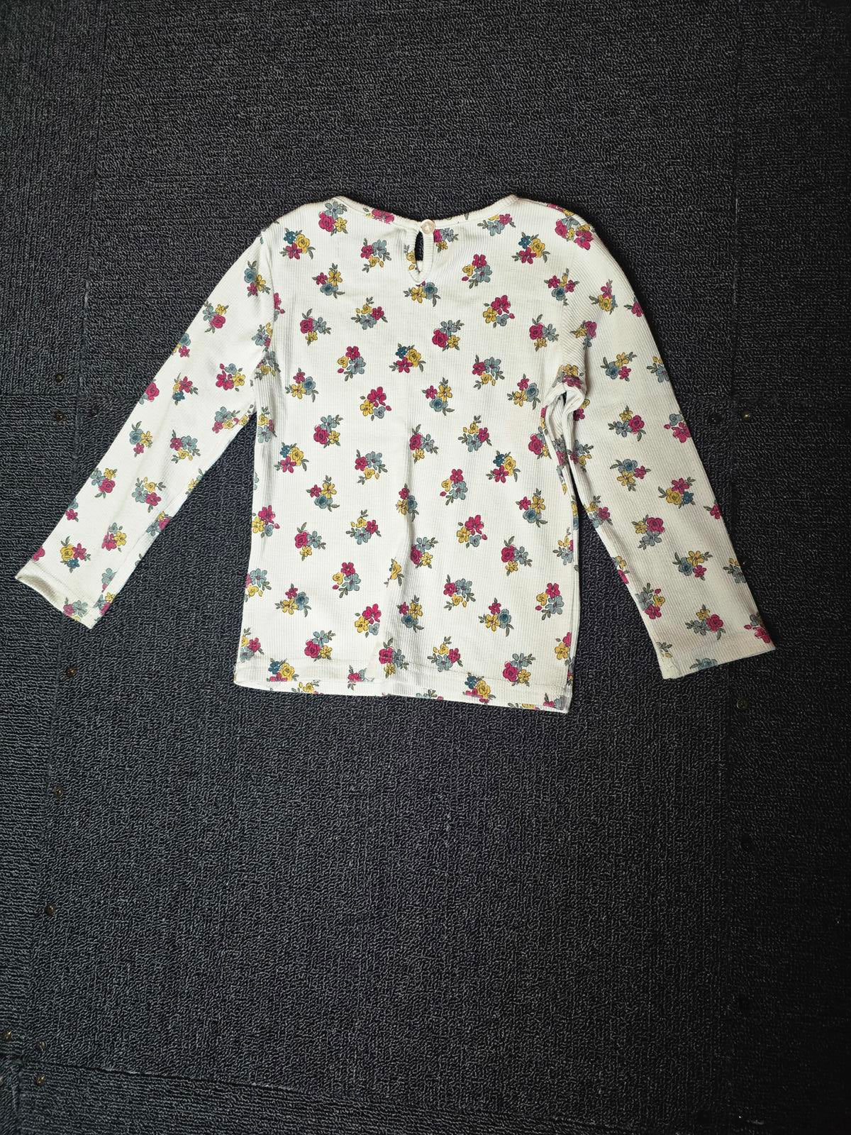 Primark white floral long sleeved tshirt girls 24-36m