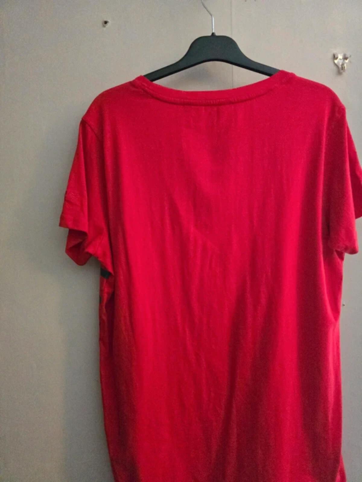 Regatta Red Cotton Nautical T-Shirt Size 18 Navy Stripe Rope Heart Short Sleeve
