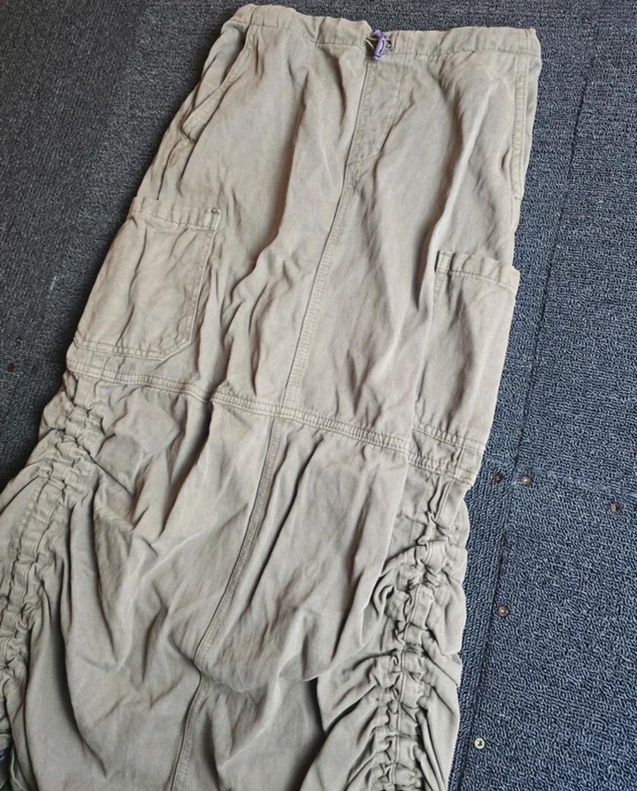 Stradivarius Khaki Cargo Skirt XS Size 6/8 Utility Drawstring Midi