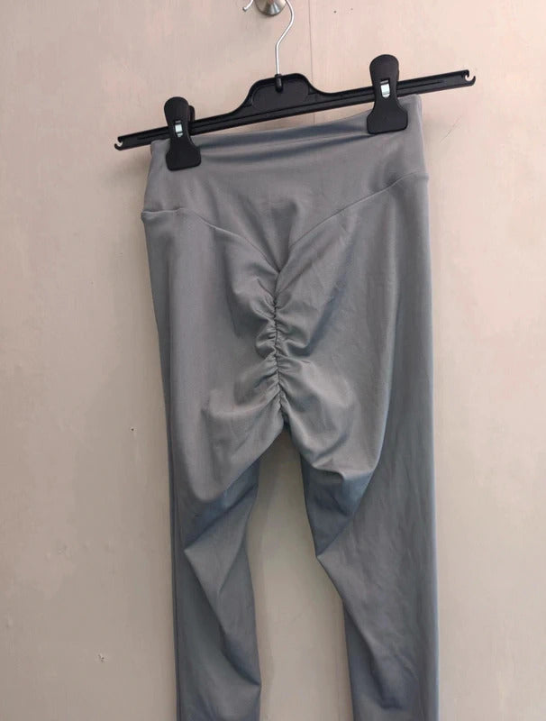 Gymshark Light Grey Ruched Scrunch Bum Gym Leggings S Size 8-10