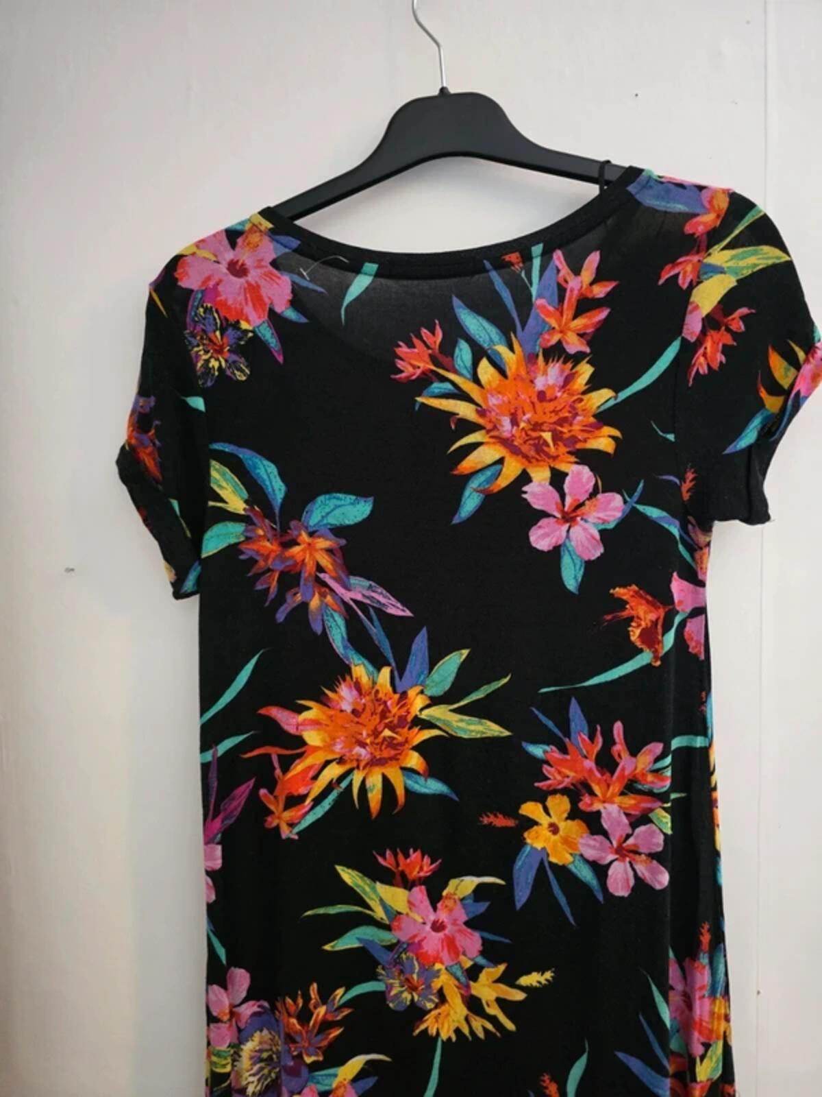George Black & Multicoloured Floral Mini Dress Size 10 Short Sleeve Casual Summer