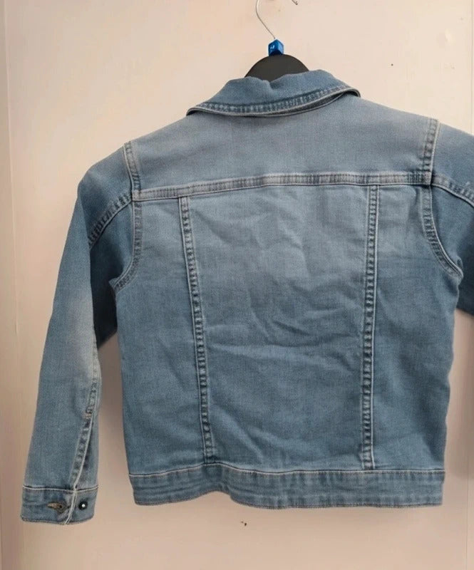 Name It Girls Denim Blue Stretch Jacket Age 7 Years