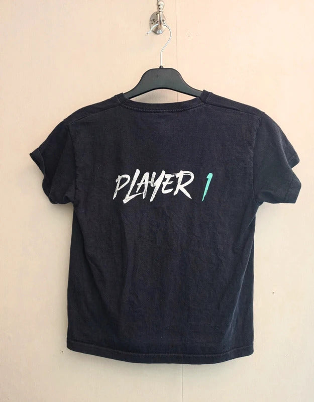 Fruit of the Loom Boys Black Gamer Graphic Cotton T-Shirt Age 7-8 Years