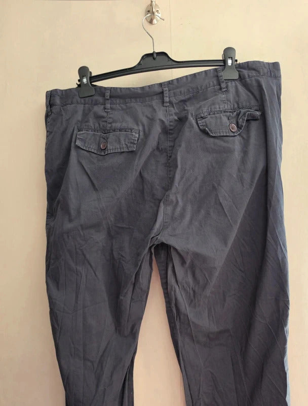 Cotton Traders Dark Grey High-Waisted Flared Trousers Size 22