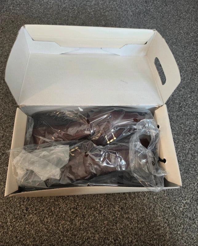 Next Brown Leather & Suede Horsebit Loafers Shoes UK 6 – New in Box