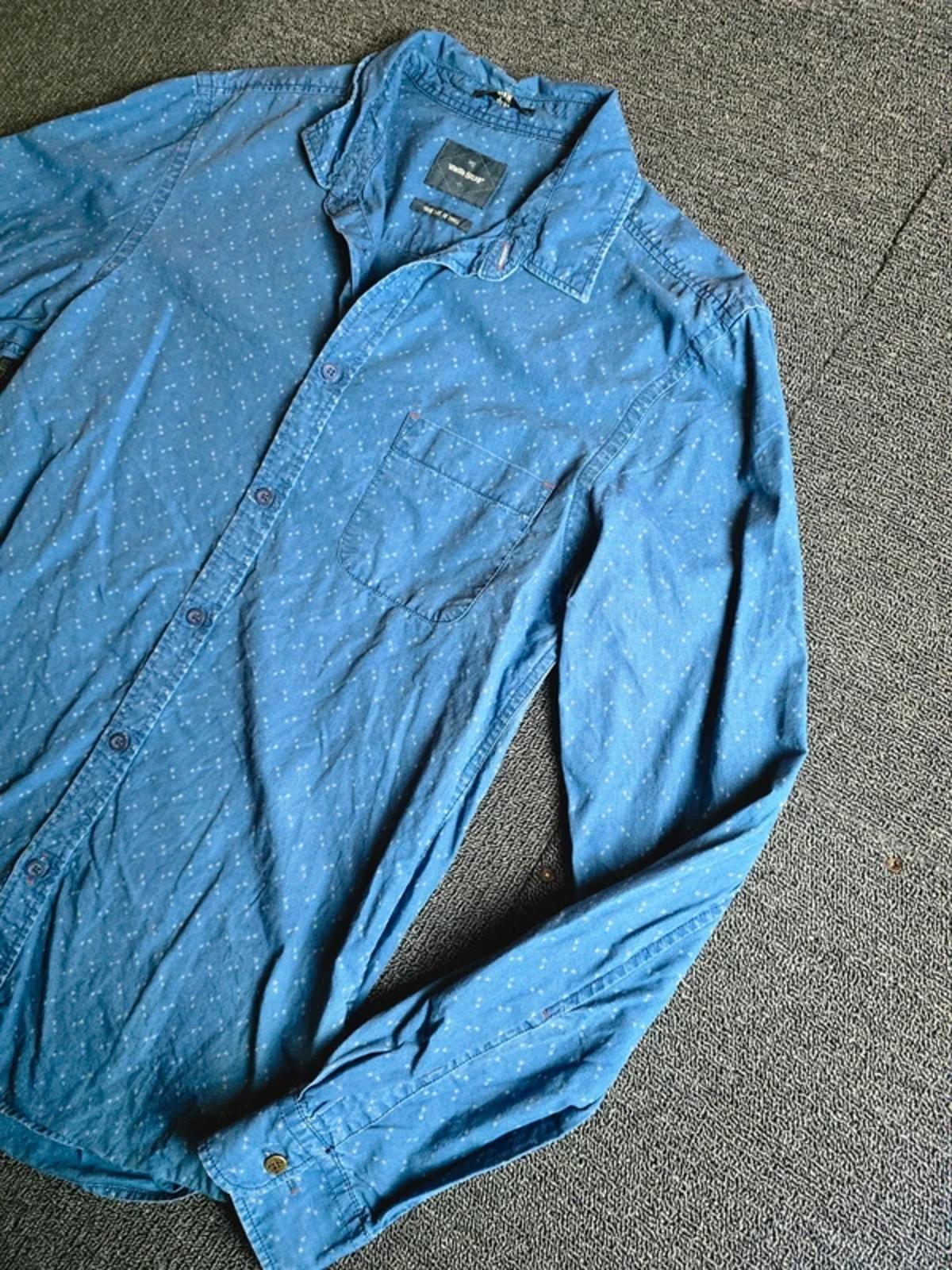 White Stuff Shirt Blue Size Small Patterned Long Sleeved Smart Causal Mens