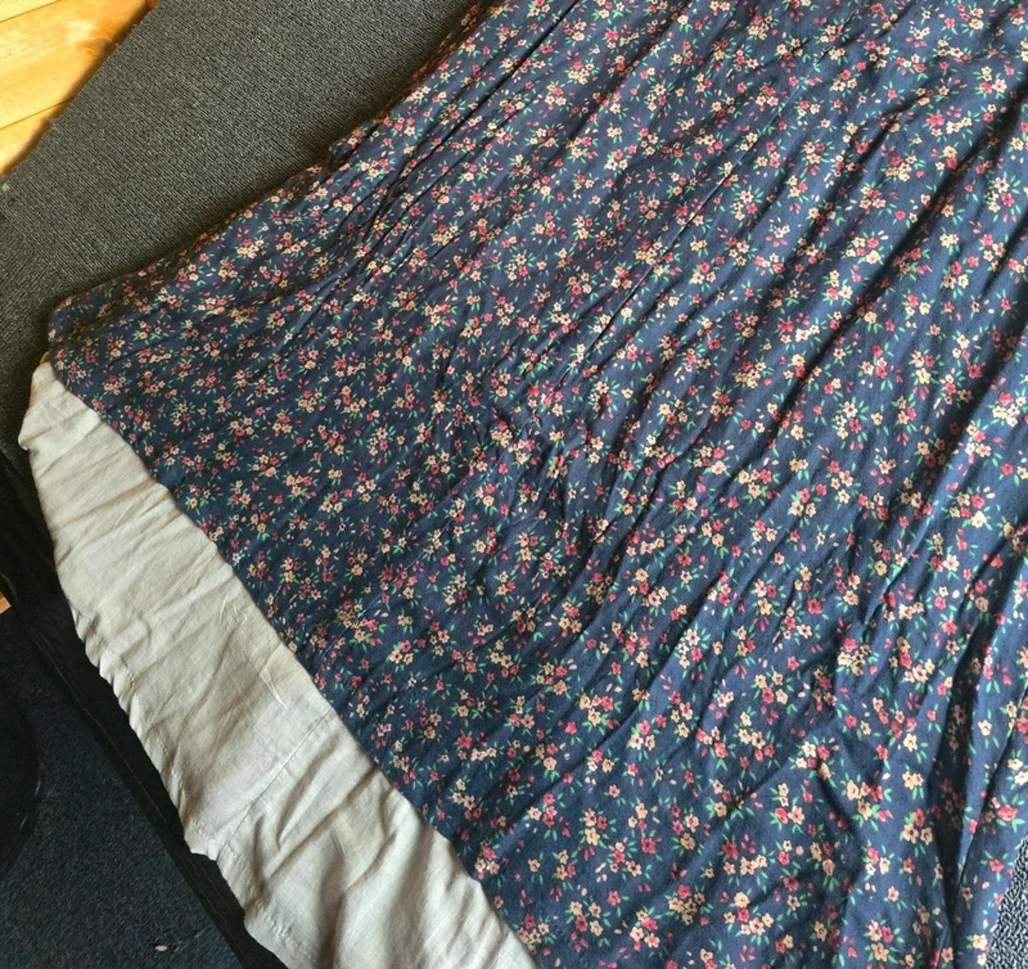 Gracila Maxi Dress Navy Floral M Size 12/14 Oversized Casual Boho Layered