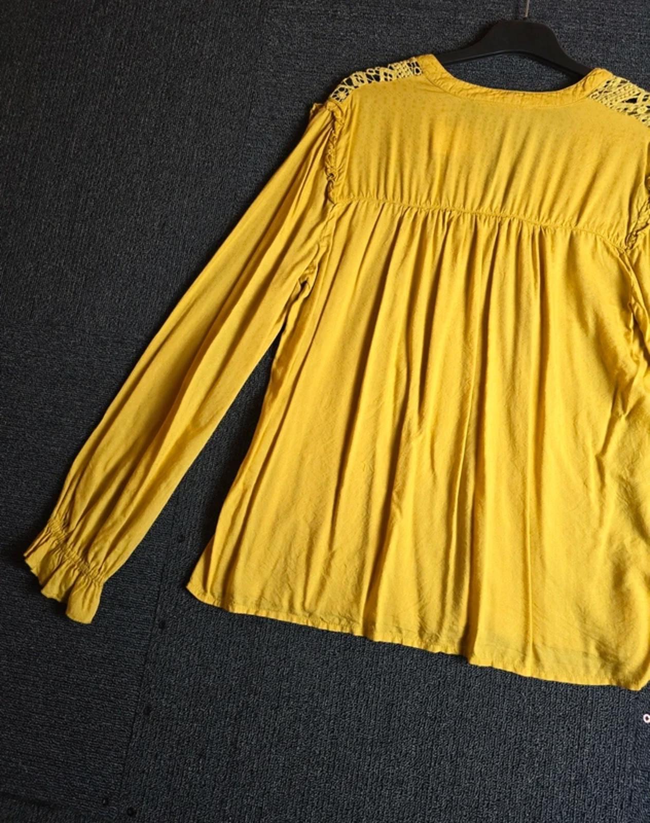 Laura Ashley Blouse Mustard Size 12 Crochet Smart Causal
