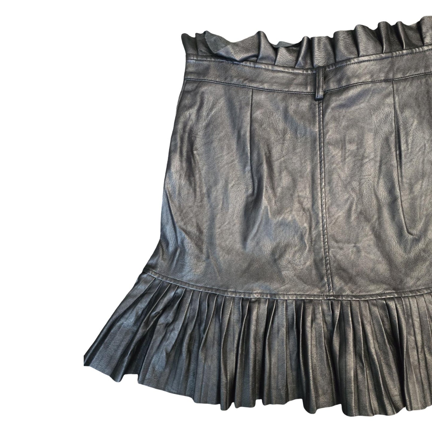 Black Faux Leather Skirt Size 12 Eveningwear New Look