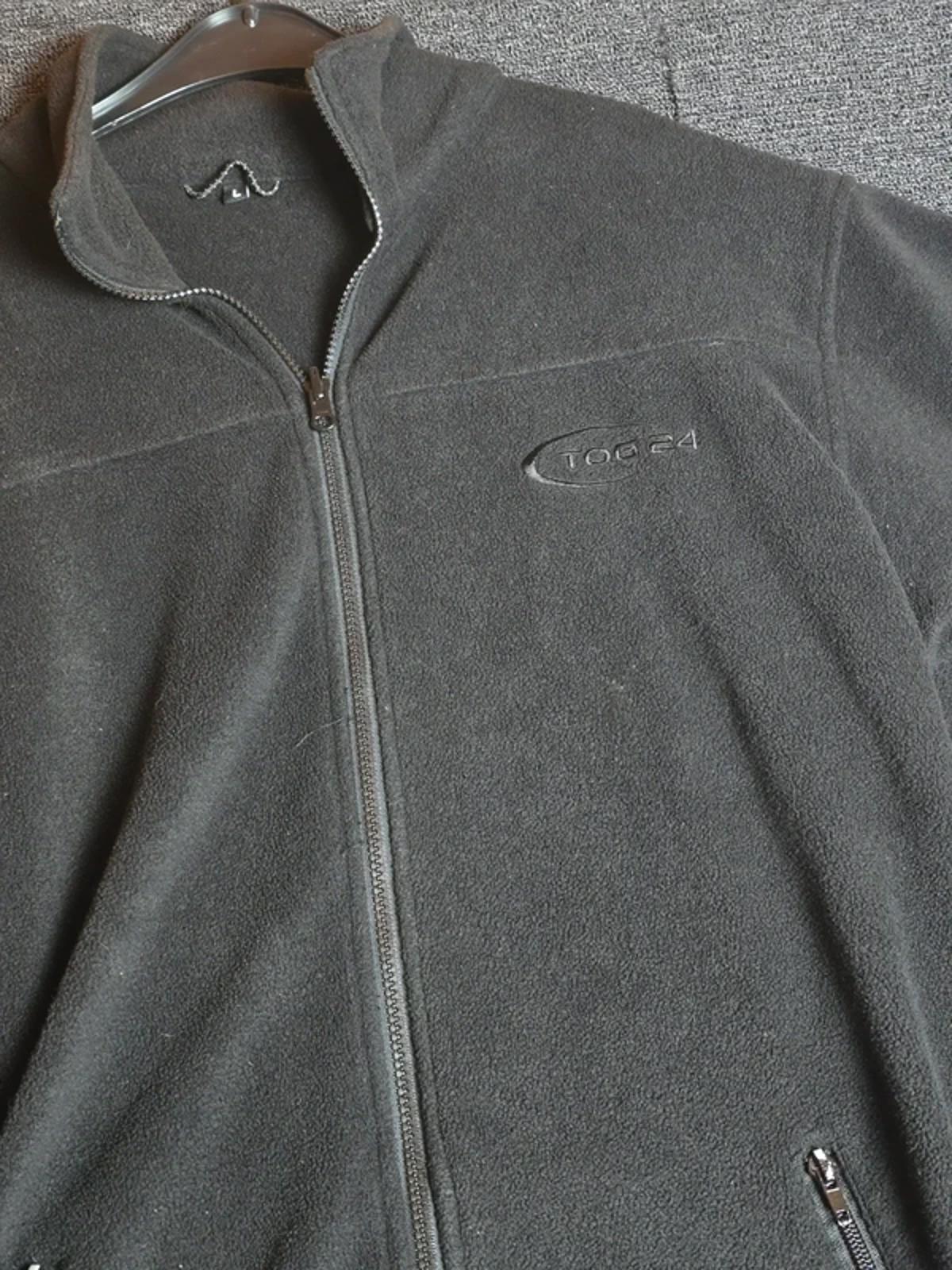 Tog24 Mens Black McKenzie Fleece Jacket Size L Full Zip Polyester