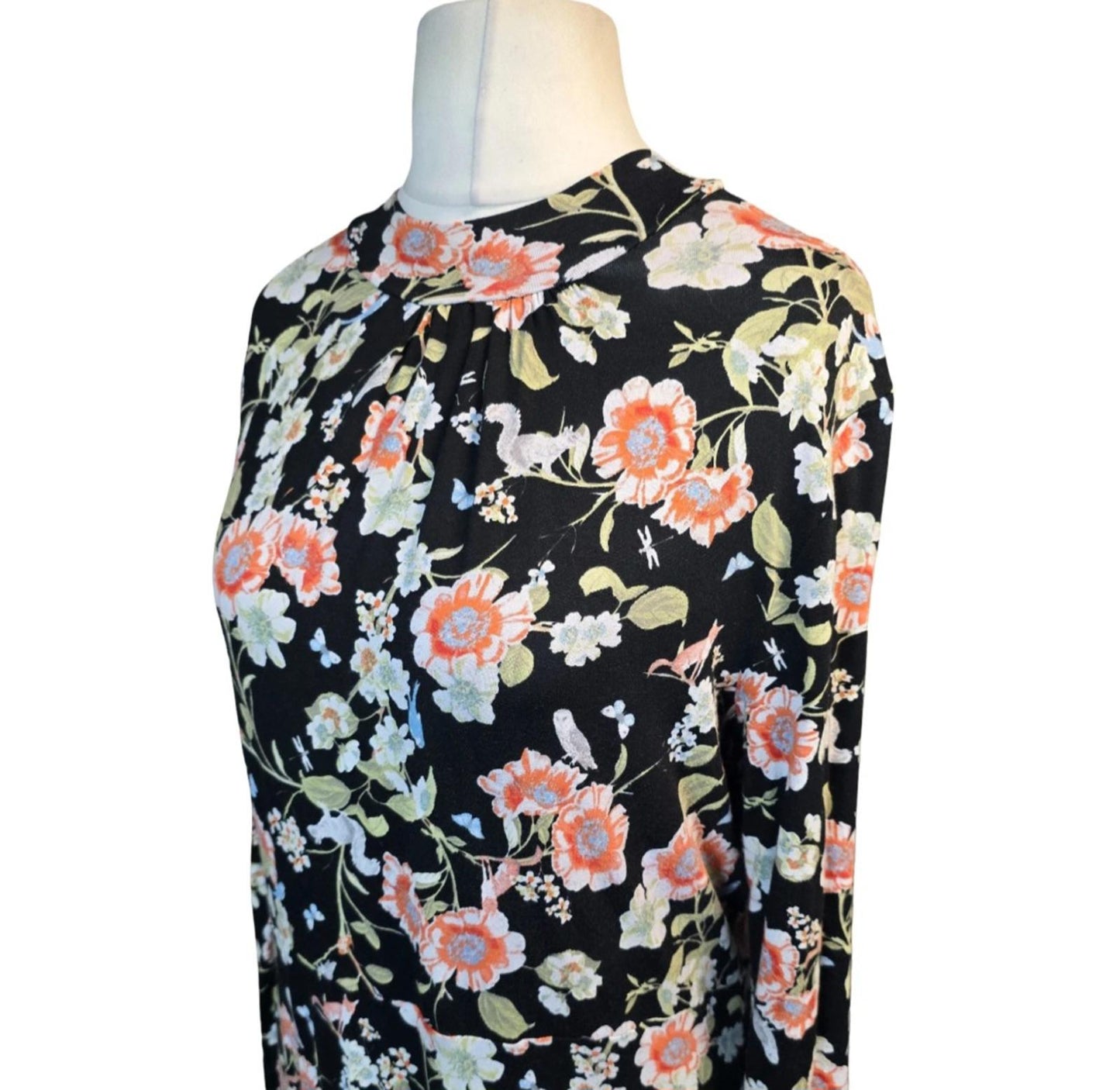 Tu floral black & multicoloured dress size 16 work causal