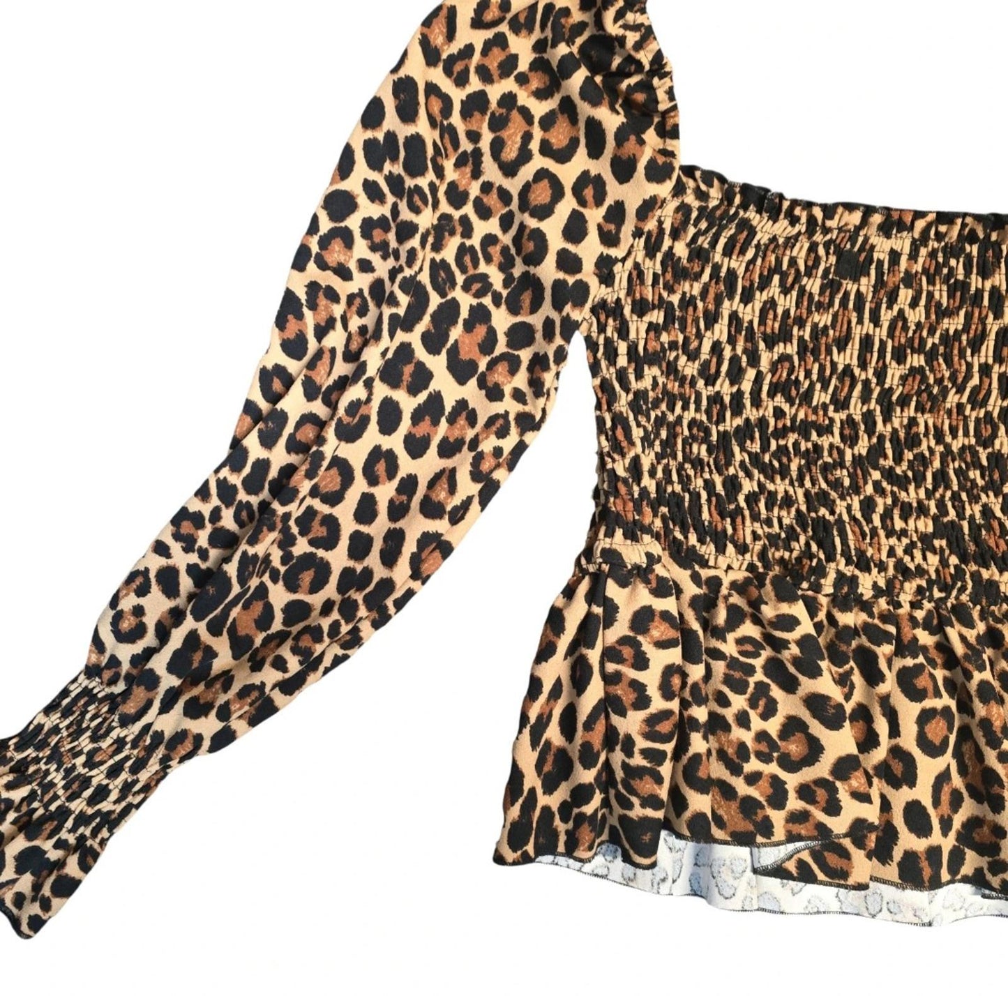 New Look animal print off the shoulder top size 10