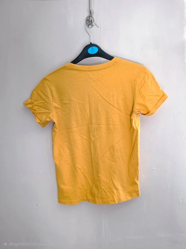Regatta Great Outdoors Boys Mustard Yellow Sunset Mountain Graphic T-Shirt Age 9-10 Years