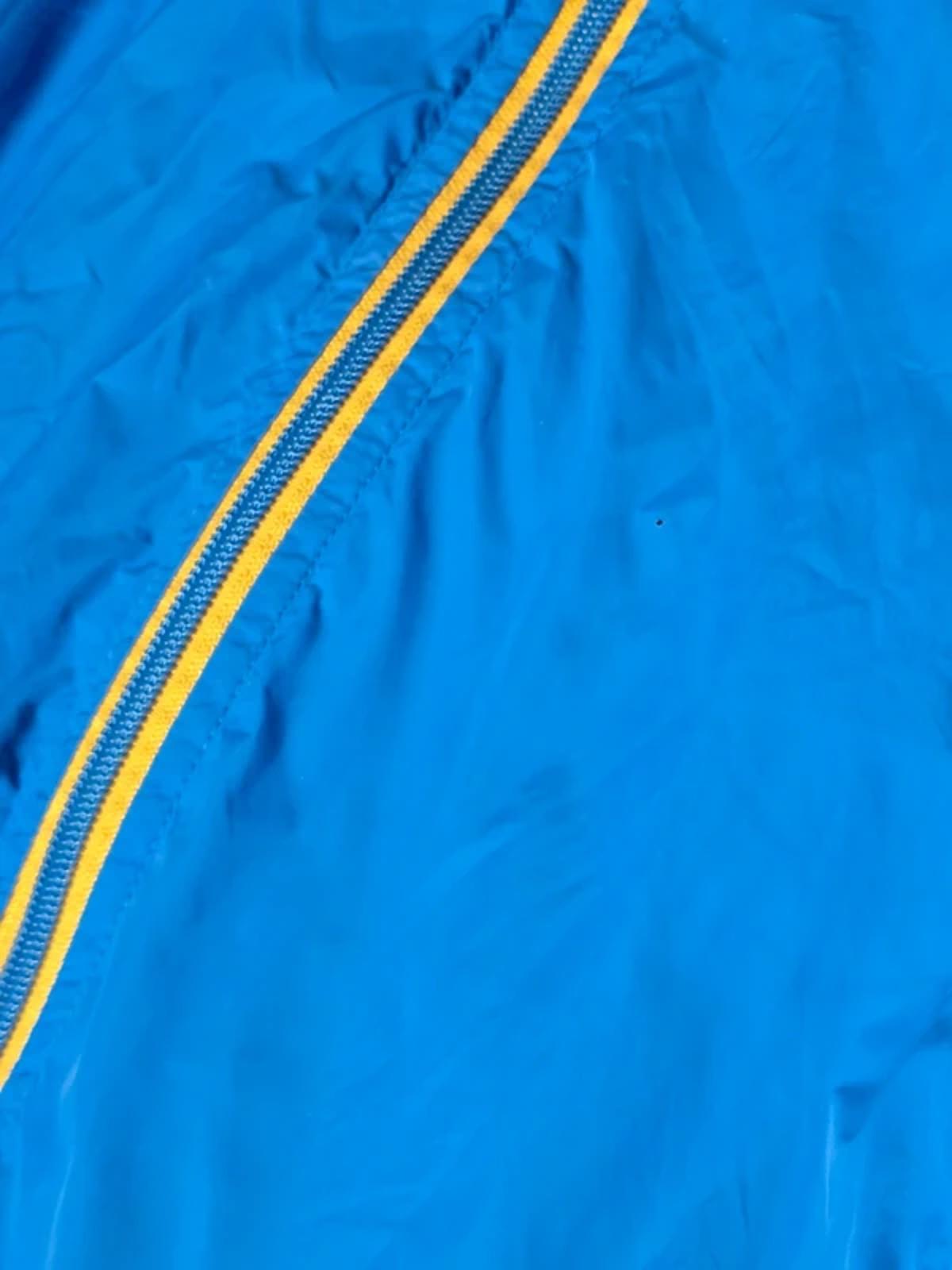 Jack & Jones Jacket Blue & Yellow Size XL Hood Lightweight Mens