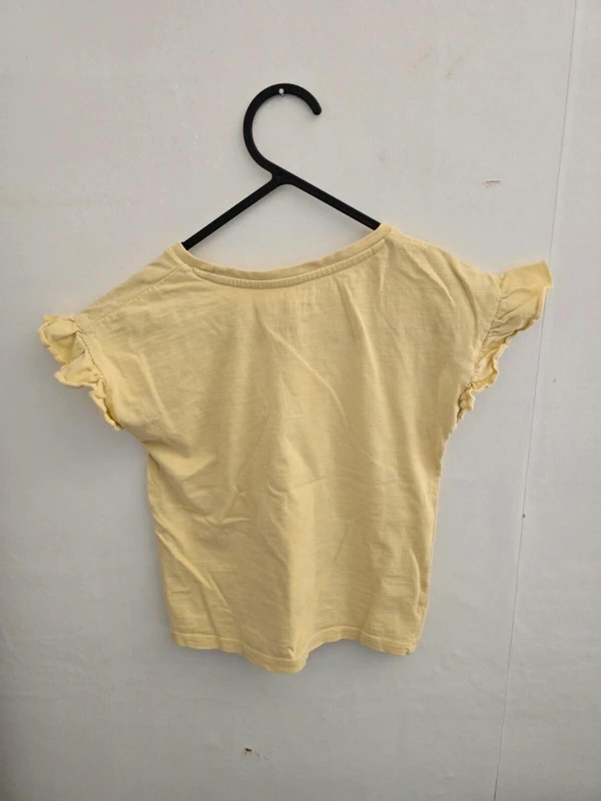 Matalan Girls Yellow Rabbit Print Cotton T Shirt Age 3-4years