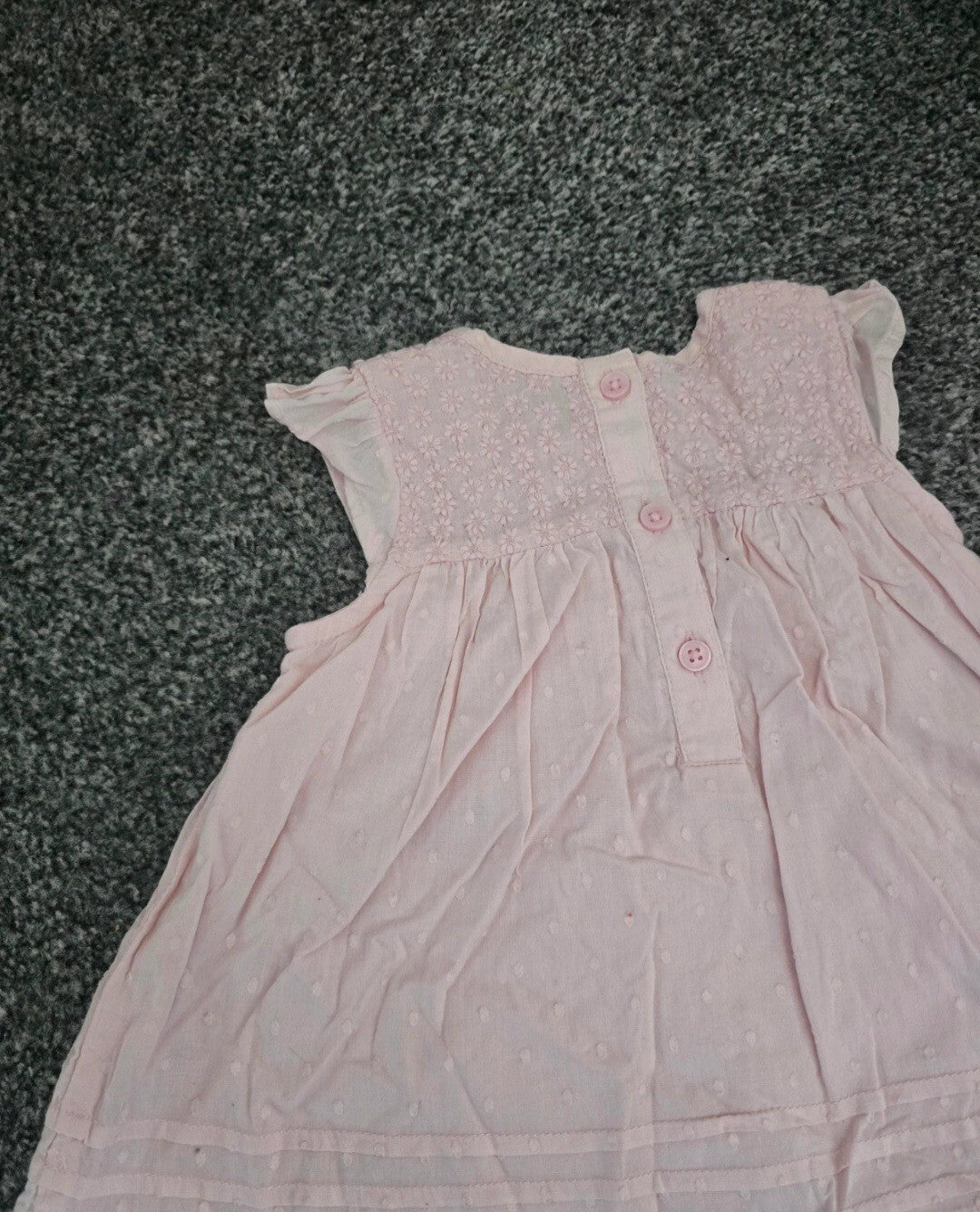 George Baby Girls Pink Floral Embossed Dress 3-6 Months