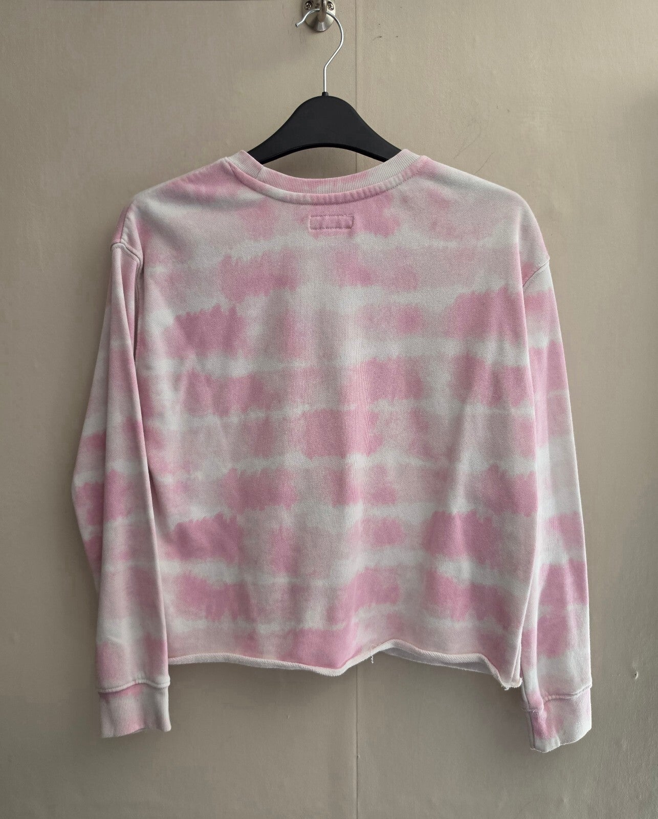 Primark Girls White & Pink Tie-Dye Crew Neck Jumper Age 11-12 Years