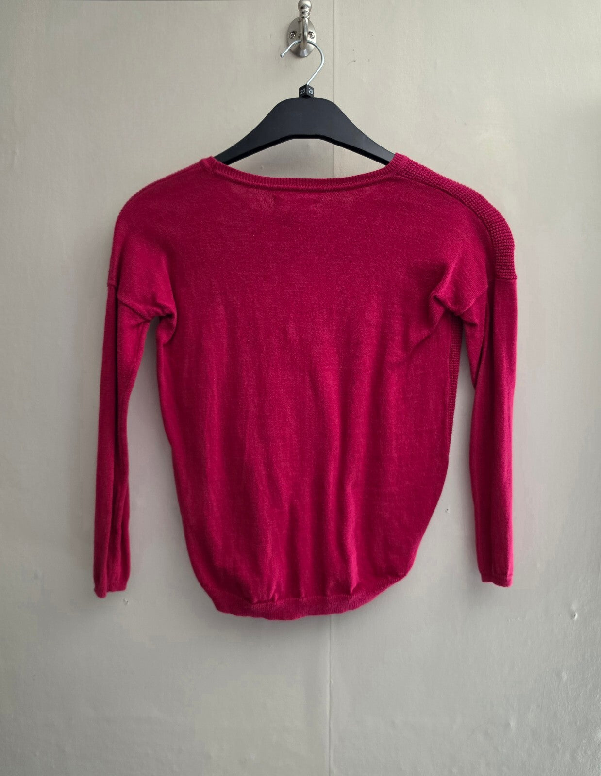 Gap Girls Bright Pink Textured Knit Cotton Jumper Age 6-7 Years