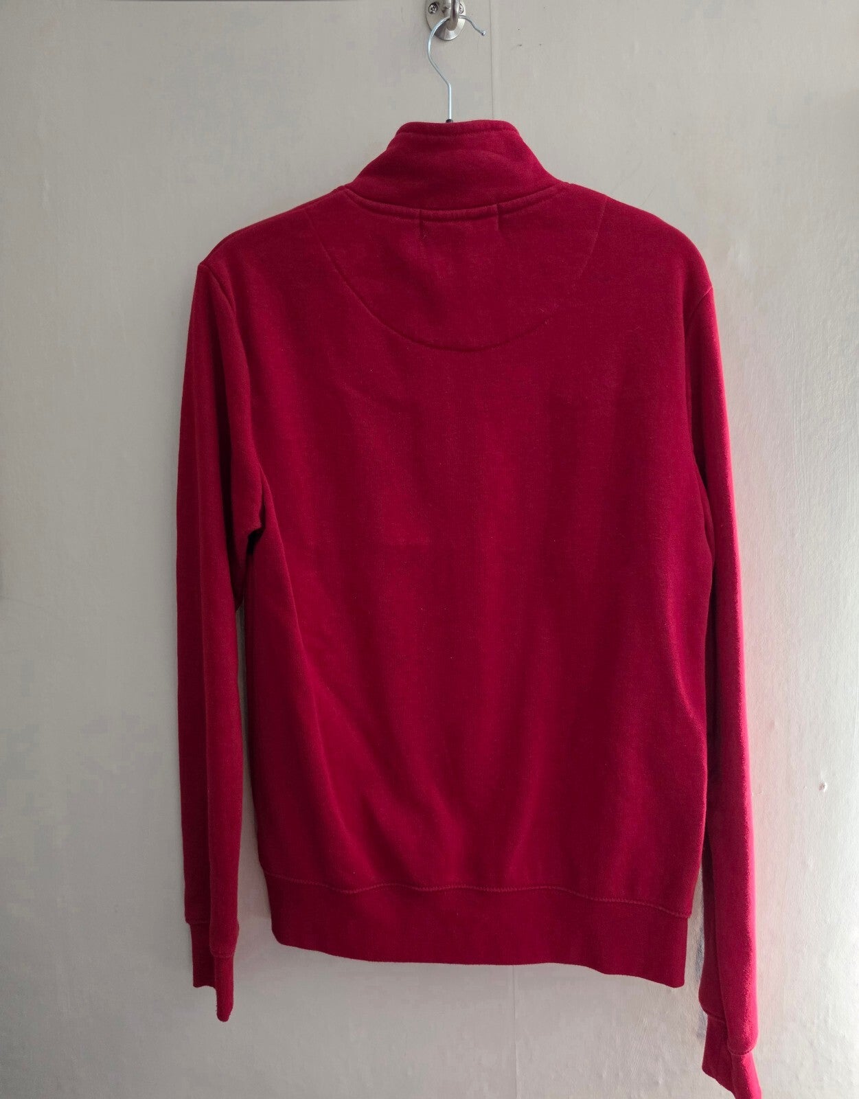 Primark Men's Red, White & Navy Colour Block Zip-Up Track Top Size XS