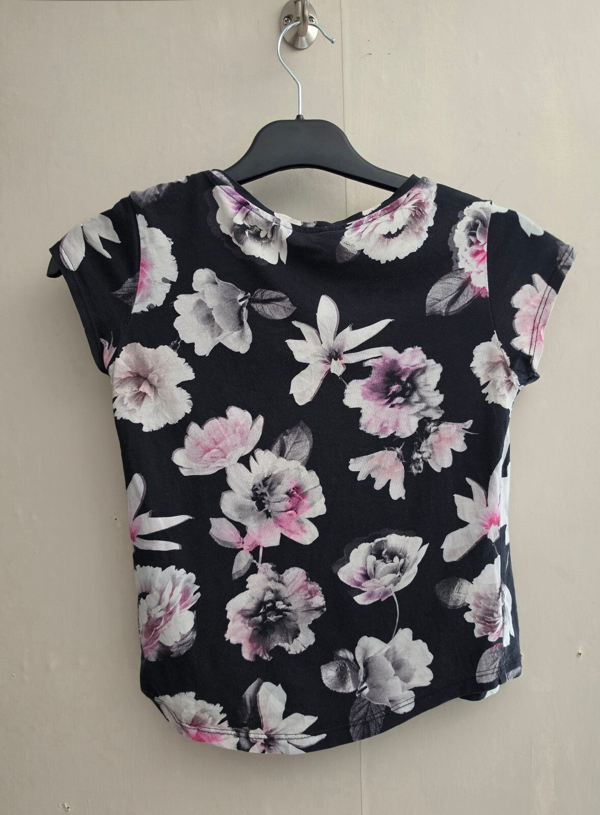 H&M Girls "Venice Bay" Floral Cotton Tee Age 8-10