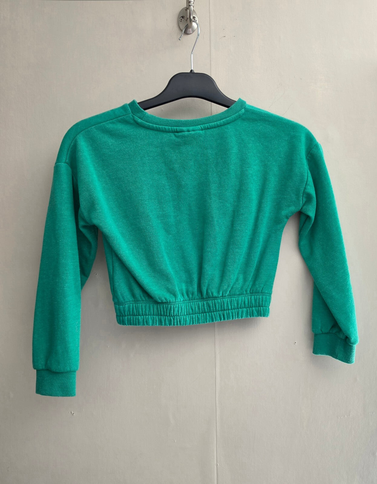Matalan Girls Green Slogan Cropped Sweatshirt Age 8 Years