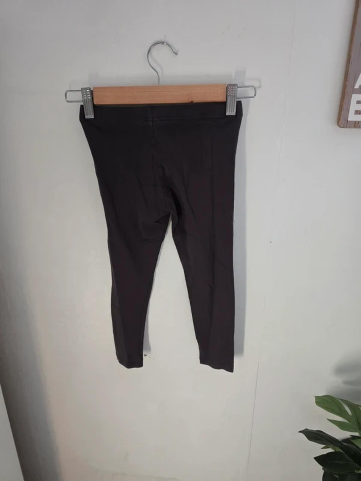 George Girls Grey Cotton Blend Leggings Age 5-6 Years
