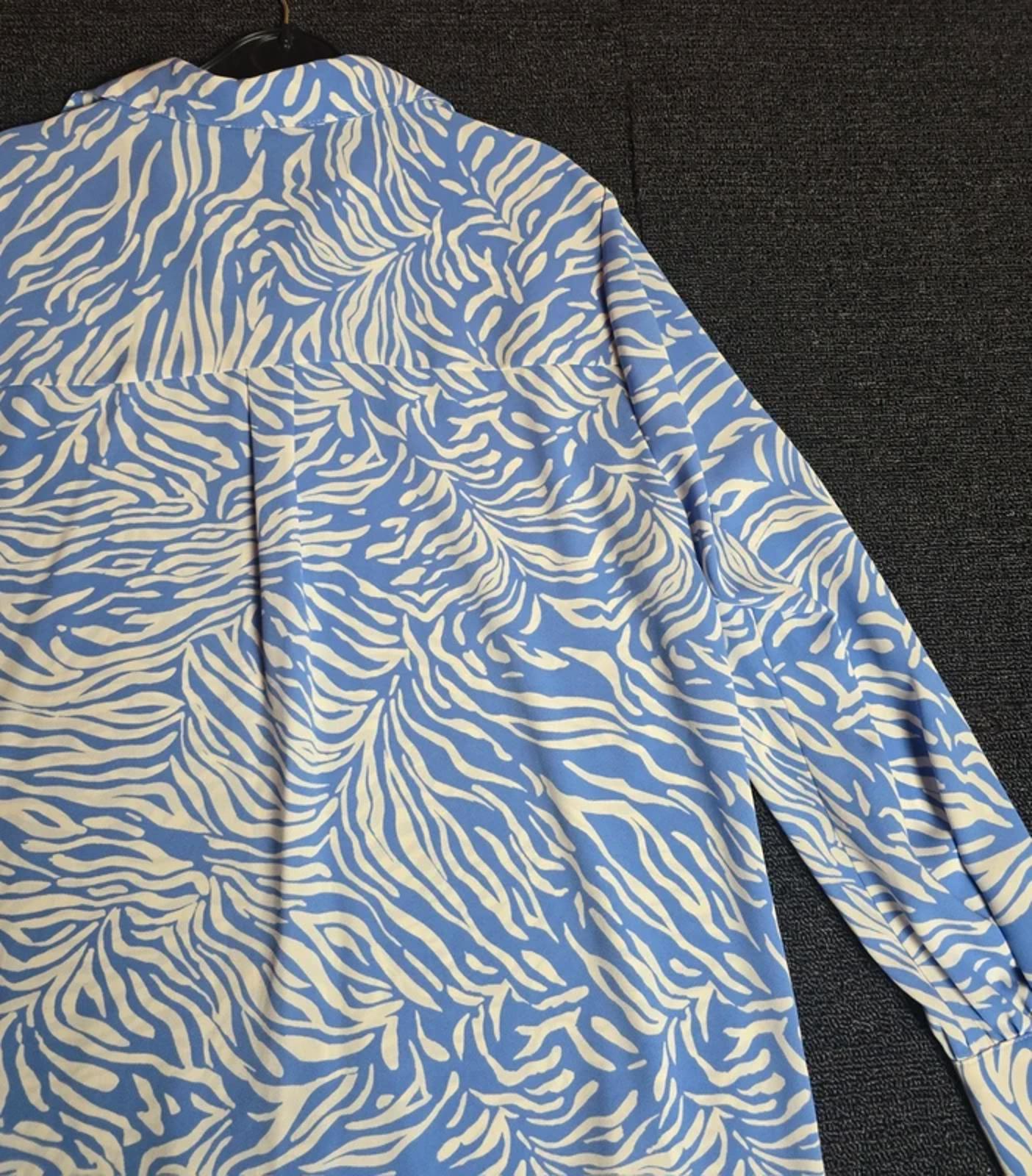 Blue & White Shirt Size 10 Relaxed Marks & Spencer