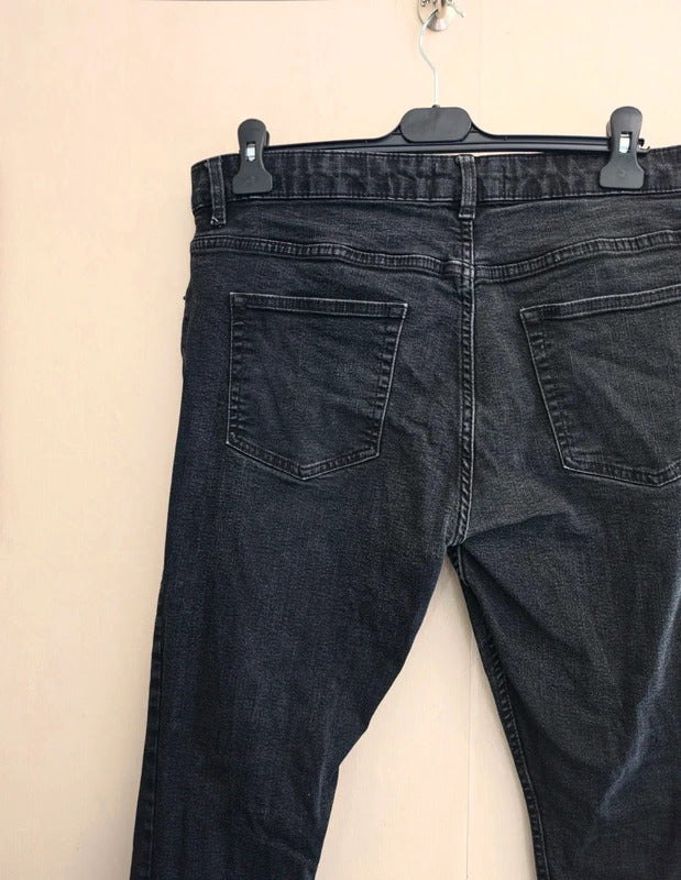 Matalan Men's Easy Black Super Skinny Jeans Waist 38" Short (38S)