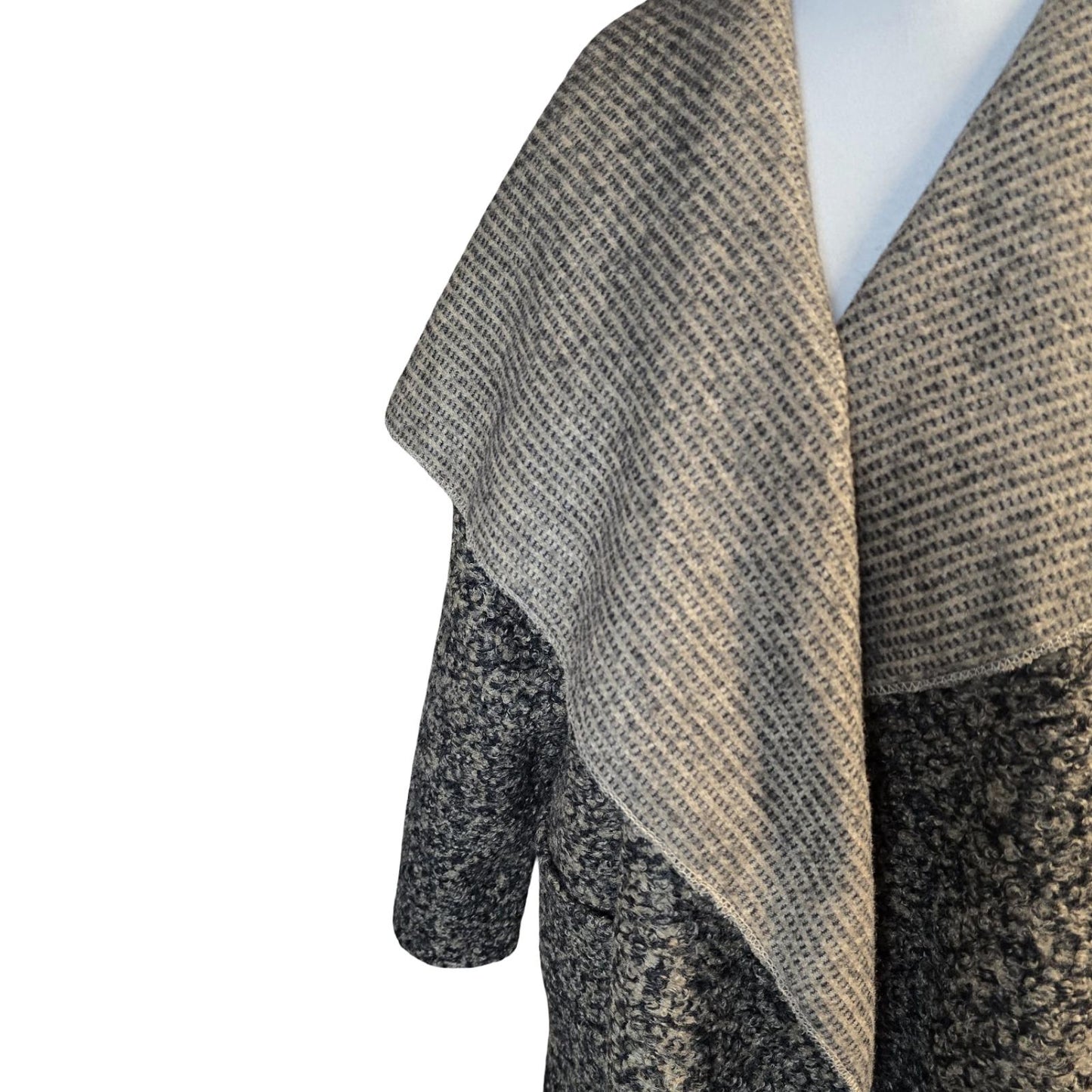 Brown Knit Coat One Size Wrap Oversized Causal Made in Italy