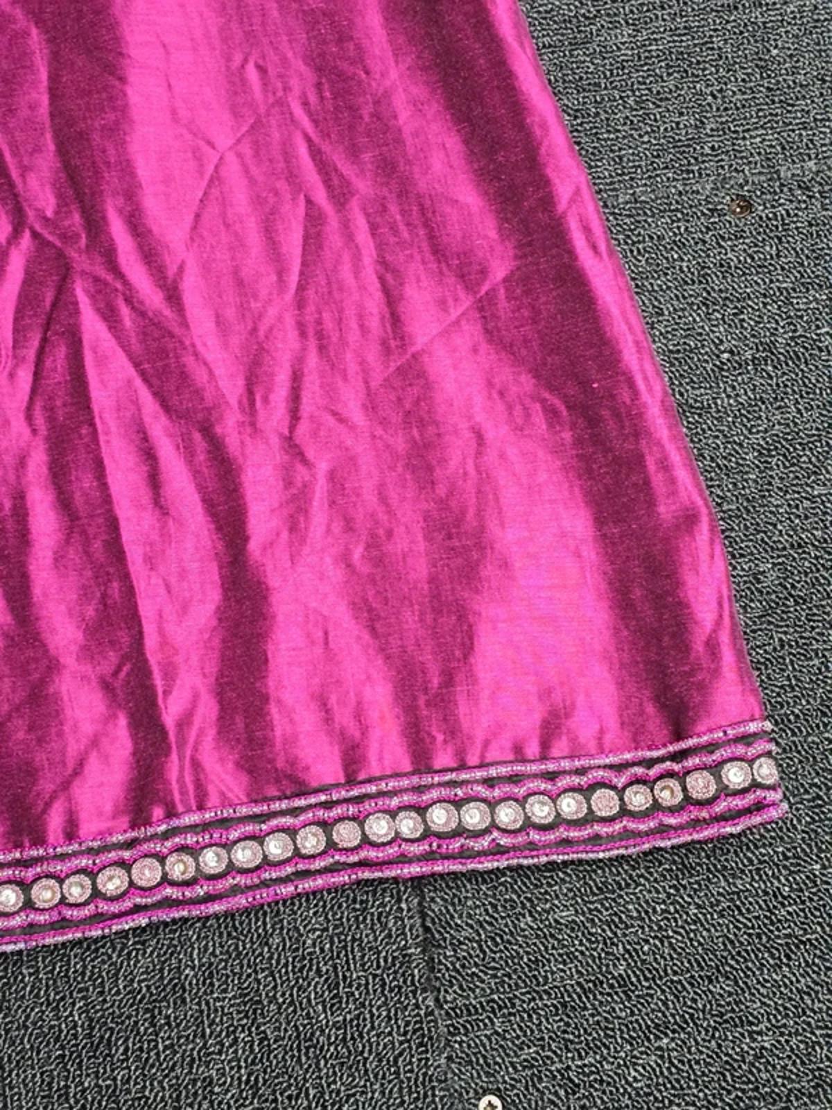 Betty Barclay Purple Beaded Hem Vintage Midi Skirt Size 10