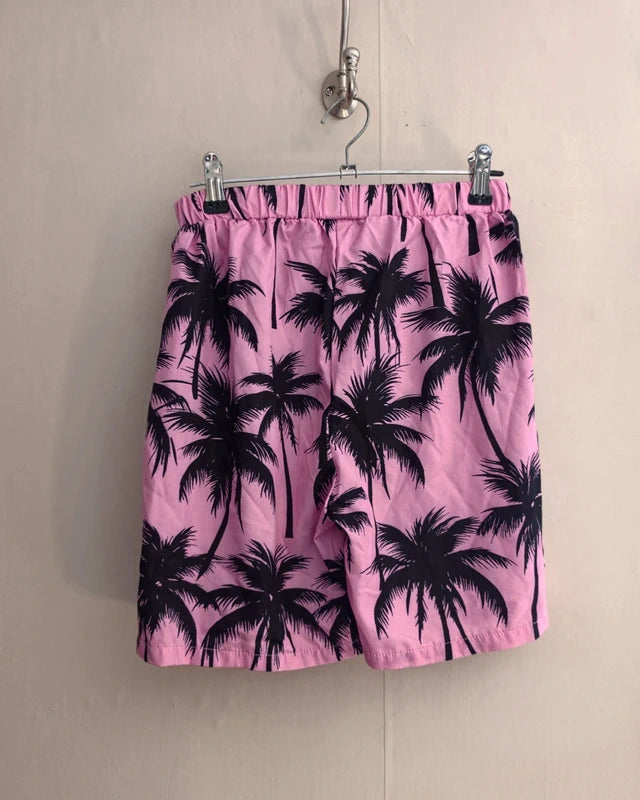 Boys Pink & Black Graphic Print Shorts Elasticated Waist Age 13-14 Years