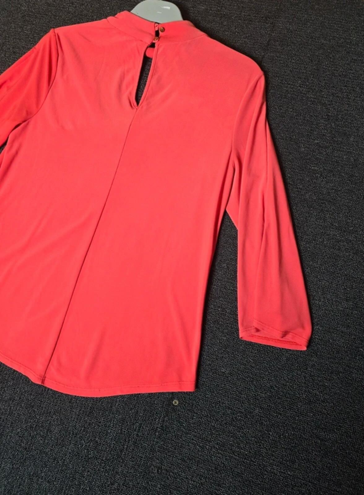 George coral 3/4 sleeve choker top size 8