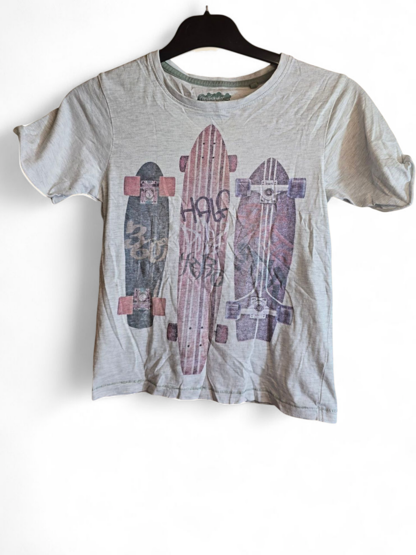 Tu Boys Grey Skateboard T-Shirt | Age 7 Years | Skater Style Tee